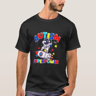 Autismus-Bewusstsein Superheld Astronaut Liebhaber T-Shirt