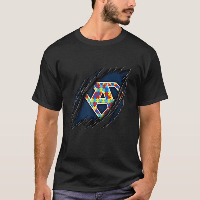 Autismus-Bewusstsein-Superheld Autismus-Mütter Spe T-Shirt (Vorderseite)