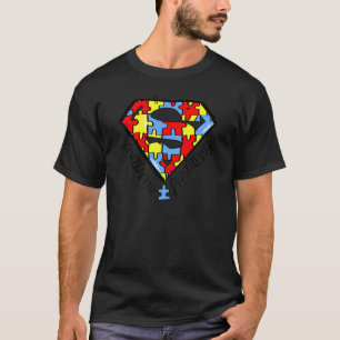 Autismus-Bewusstsein Superheld-Puzzleteile Autismu T-Shirt