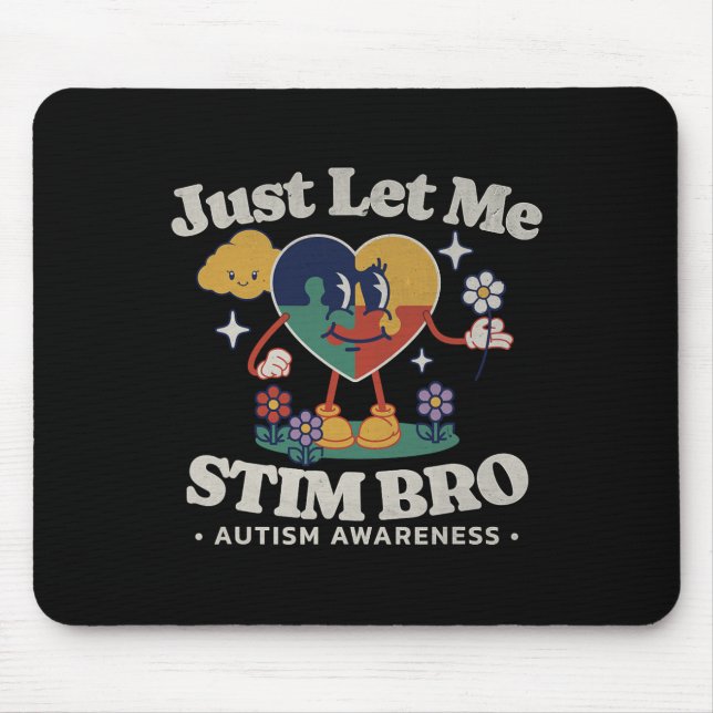 Autismus Bewusstsein Supportive Stimming Niedlich  Mousepad (Vorne)