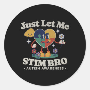 Autismus Bewusstsein Supportive Stimming Niedlich Runder Aufkleber