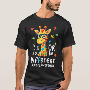 Autismus-Bewusstsein Süße Giraffe Tier Es ist okay T-Shirt