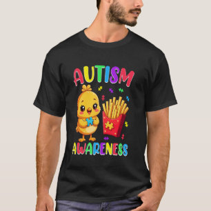 Autismus-Bewusstsein Süße Küken Puzzle Pommes T-Shirt
