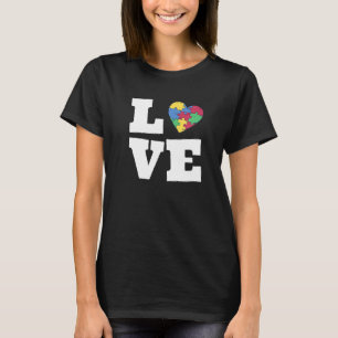 Autismus-Bewusstsein Süße Liebe Puzzle Autistische T-Shirt