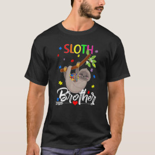 Autismus-Bewusstsein Süßer Faultier-Puzzleteil-Bru T-Shirt