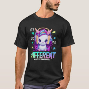 Autismus-Bewusstsein Süßes Einhorn Es ist okay, an T-Shirt