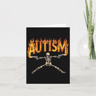 Autismus Bewusstsein T-Shirt Autismus Skeleton Mem Karte