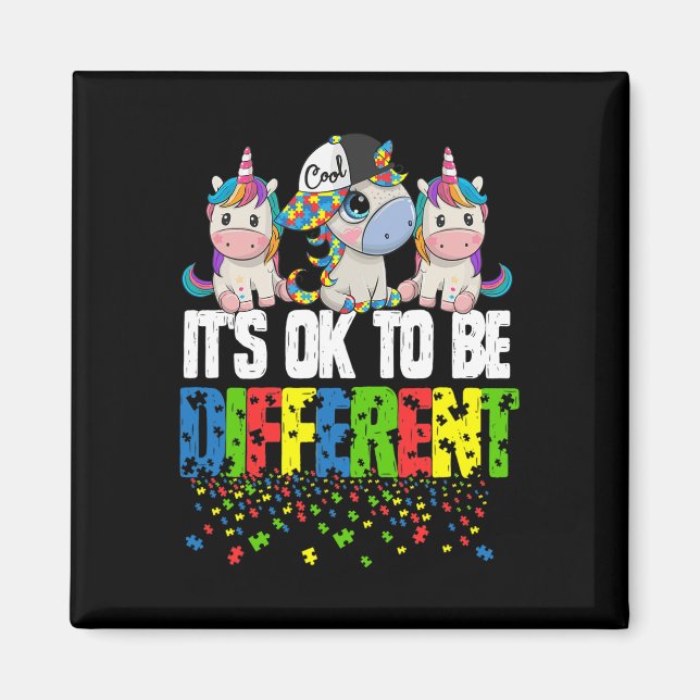 Autismus-Bewusstsein Tag Einhorn Geschenk Magnet (Vorne)