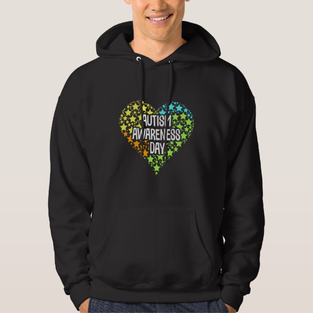 Autismus Bewusstsein Tag farbenfrohe Konzeption Hoodie (Vorderseite)