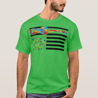 Autismus Bewusstsein Tag Gift Flag Puzzle Stück T-Shirt