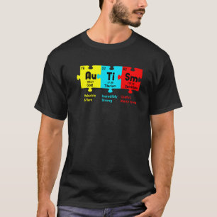 Autismus Bewusstsein Tag Puzzle Chemical Element C T-Shirt