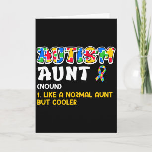 Autismus-Bewusstsein Tante Autistisches Kind Vielf Karte