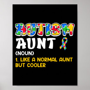 Autismus-Bewusstsein Tante Autistisches Kind Vielf Poster