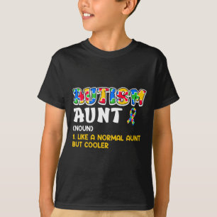 Autismus-Bewusstsein Tante Autistisches Kind Vielf T-Shirt