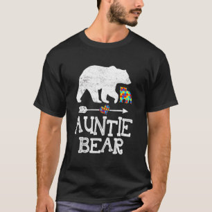 Autismus-Bewusstsein Tante-Bär-Puzzleteil-Unterstü T-Shirt