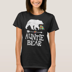 Autismus-Bewusstsein Tante Bär Unterstützen Autist T-Shirt