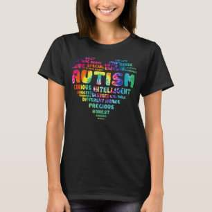 Autismus-Bewusstsein Tie Dye Autismus-Herz für Fam T-Shirt