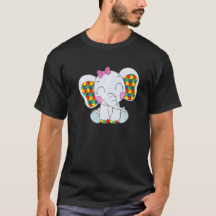 Autismus-Bewusstsein Tier Elefant Mutter Kinder Au T-Shirt