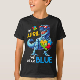 Autismus-Bewusstsein Trex Dino Dinosaurier Dinosau T-Shirt