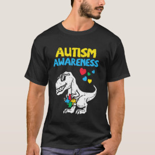 Autismus-Bewusstsein Trex Dino Süßer Dinosaurier K T-Shirt