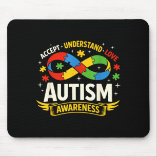 Autismus-Bewusstsein Unendlichkeit Puzzle akzeptie Mousepad