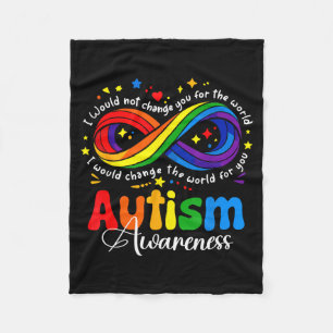 Autismus-Bewusstsein Unendlichkeitssymbol akzeptie Fleecedecke