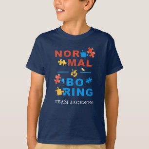 Autismus-Bewusstsein Unterstützung Normal ist lang T-Shirt