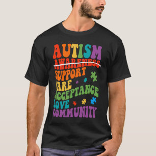 Autismus-Bewusstsein Unterstützungs Pflege Akzepta T-Shirt