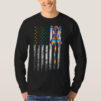 Autismus Bewusstsein US-Flagge Not leidendes T-Shi T-Shirt