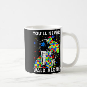 Autismus-Bewusstsein Vater und Sohn Puzzle Road Su Kaffeetasse