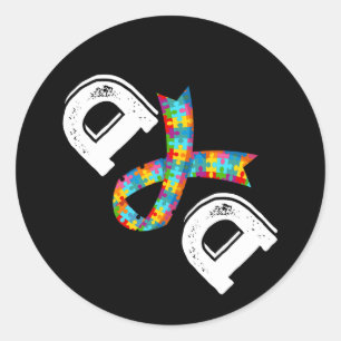 Autismus Bewusstsein Vater Vater Annahme abweichen Runder Aufkleber