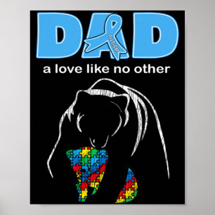 Autismus-Bewusstsein Vater Vaterliebe Stolz Autism Poster