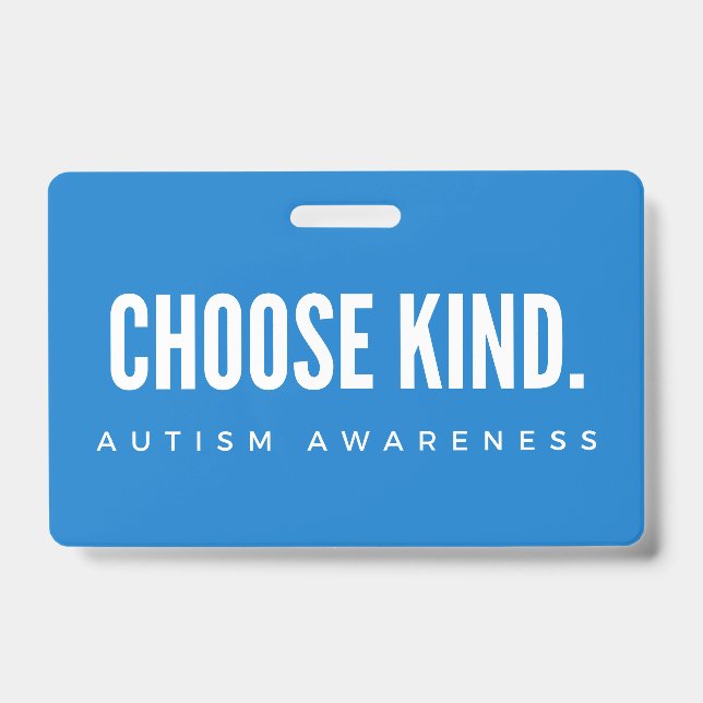 Autismus Bewusstsein wählen Art Abzeichen Lanyard Ausweis (Vorderseite)