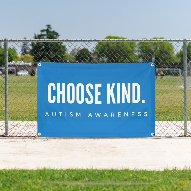 Autismus Bewusstsein wählen Art Outdoor Banner-Zei Banner (Insitu)