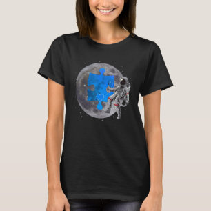 Autismus-Bewusstsein Weltraum-Astronaut-Puzzle-Tei T-Shirt