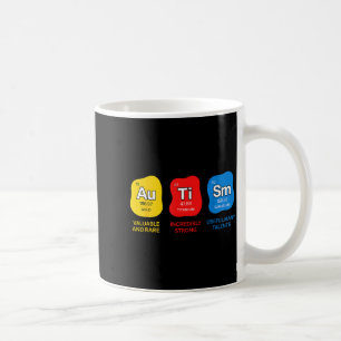 Autismus-Bewusstsein Wissenschaft Periodensystem E Kaffeetasse
