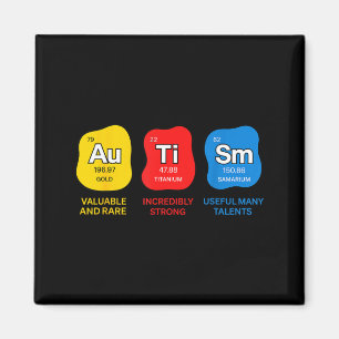 Autismus-Bewusstsein Wissenschaft Periodensystem E Magnet