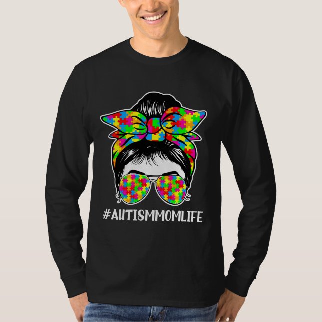 Autismus Bewusstsein Zitat Autismus Mama Leben Mes T-Shirt (Vorderseite)