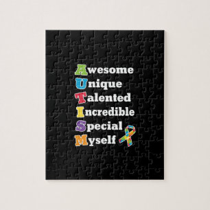 Autismus-Bewusstseins-Akronym Puzzle