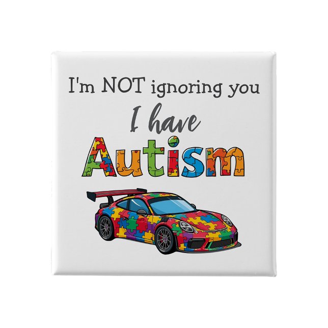 Autismus-Bewusstseins-Anstecker  I'm not ignoring  Button (Autism Awareness Pin Badge I'm not ignoring you
)
