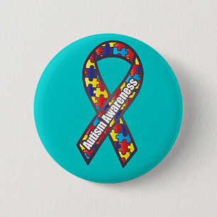 Autismus-Bewusstseins-Band Button