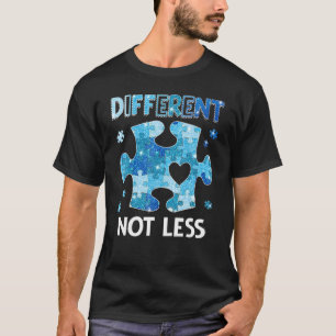 Autismus-Bewusstseins-Design Anders Nicht Weniger T-Shirt