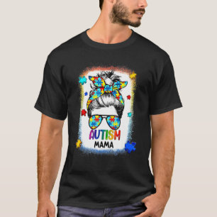 Autismus-Bewusstseins-Mama-Leben-Unordentlicher-Bu T-Shirt