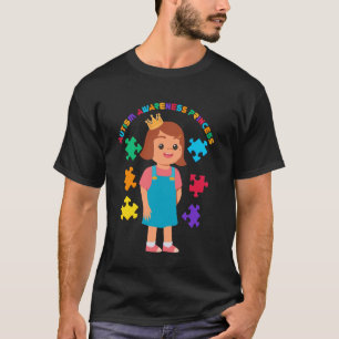 Autismus-Bewusstseins-Prinzessin-Puzzleteil-Autism T-Shirt