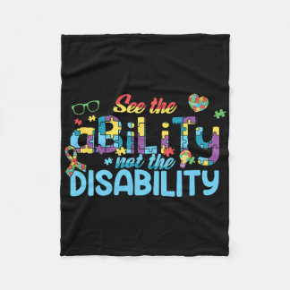 Autismus-Bewusstseins-Puzzle Sieh die Fähigkeit, n Fleecedecke