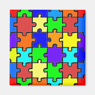Autismus-Bewusstseins-Puzzlespiel bessert Magneten Magnet