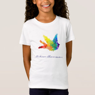 Autismus-Bewusstseins-Regenbogen-Puzzlespiel-Vogel T-Shirt