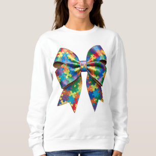 Autismus-Bewusstseins-Schleife Coquette-Schleife Sweatshirt