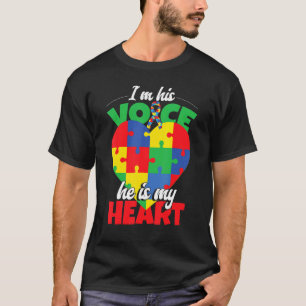 Autismus-Bewusstseins-Schleife Herz 1 T-Shirt