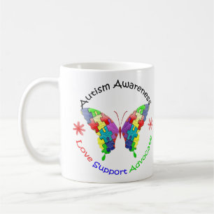 Autismus-Bewusstseins-Schmetterling Tasse